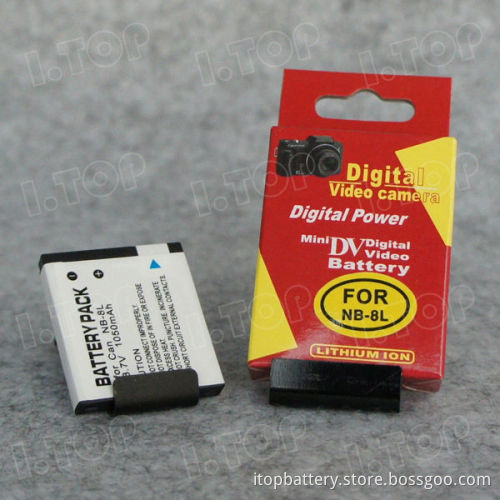 High Quality 3.7V 1050mAh replacement battery NB-8L for Canon PowerShot A3200 A3300 IS